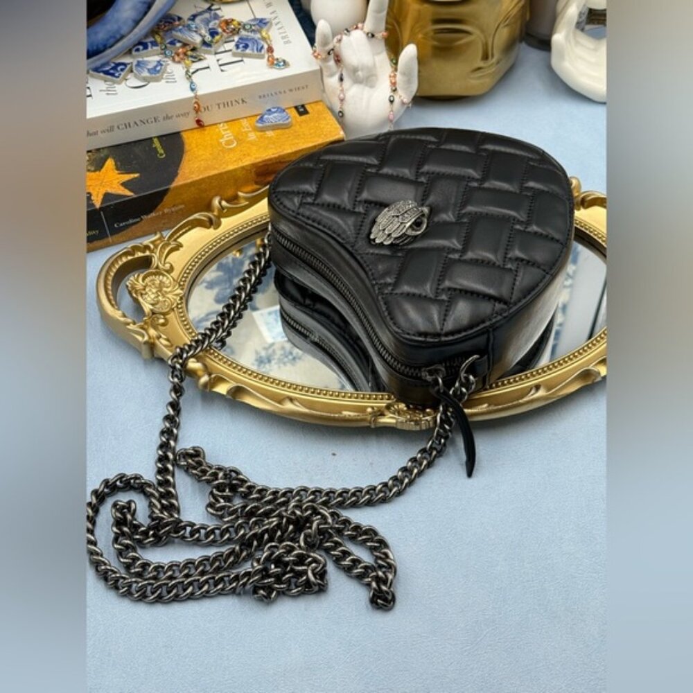 🆕 KURT GEIGER LONDON 🧿 NWOT Kensington Heart-Shaped Leather Crossbody Bag - Picture 8 of 15
